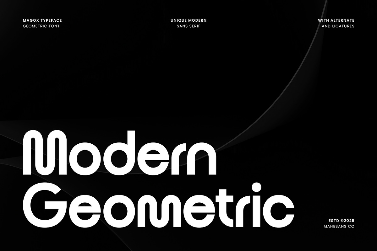 Magox – Unique Modern Sans Serif, a Sans Serif Font by Mahesans Co (Photo 3 of 10)