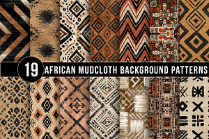 African Mudcloth background Patterns, a Background Graphic by DreamArtGraphic