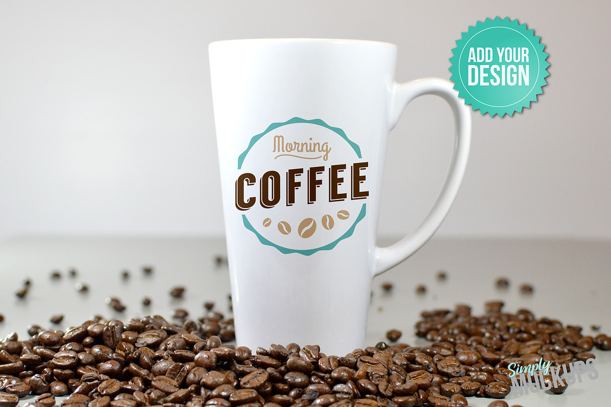17oz Latte Mug Mockup - 1 Sided, a Cups & Container Mockup by Simply Mockups (Photo 2 of 2)