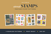 Airmail Postage Stamp Patterns, a Pattern Graphic by Ninterints (Thumbnail 1 of 10)