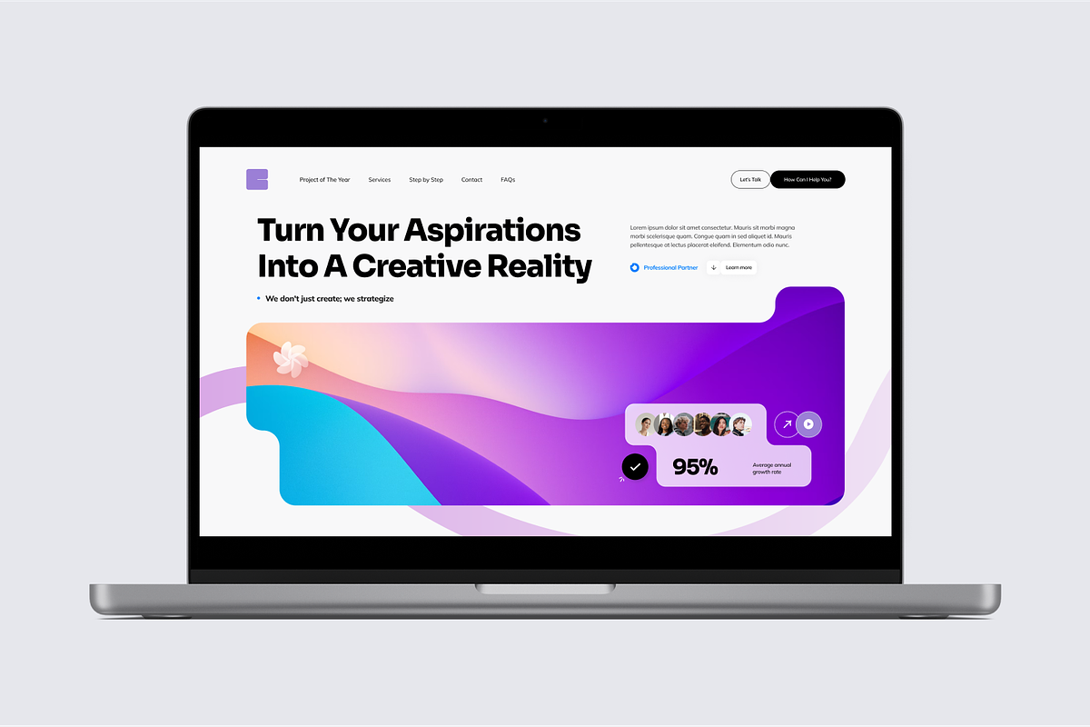 Creative Agency Hero Header, an UI Kit Template by Annora Studio (Photo 4 of 4)