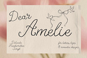 Dear Amelie - Delicate Script Font, a Handwritten Font by BilberryCreates (Thumbnail 1 of 9)