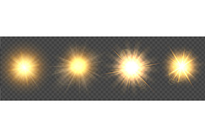 Sun light. Sunlight shining stars, an Illustration by Frogella