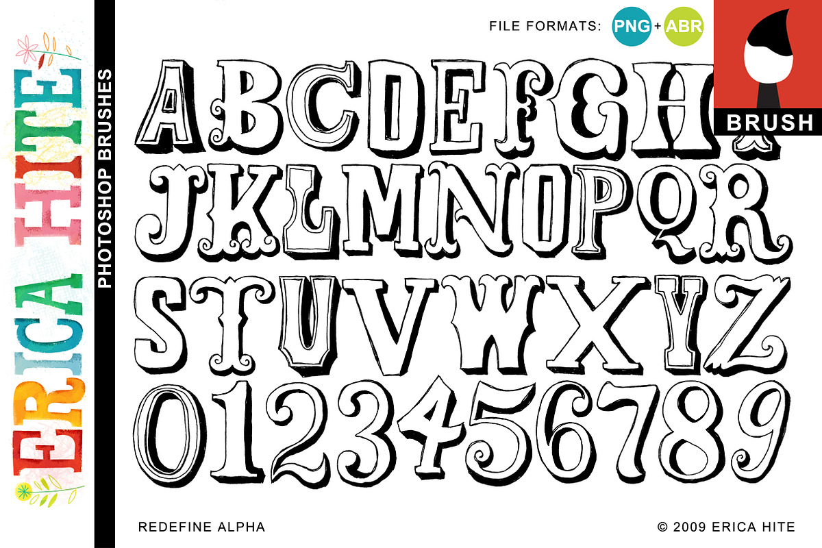 Redefine Alpha Brush Set, a Brush Add-On by Erica Hite (Photo 1 of 3)