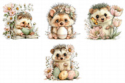 Whimsical Spring Hedgehog Clipart, an Illustration by Daily.Designs (Thumbnail 7 of 8)