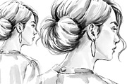 Fashion Illustration Ink painting, a Person Illustration by Elena Naumchenkova (Thumbnail 1 of 4)