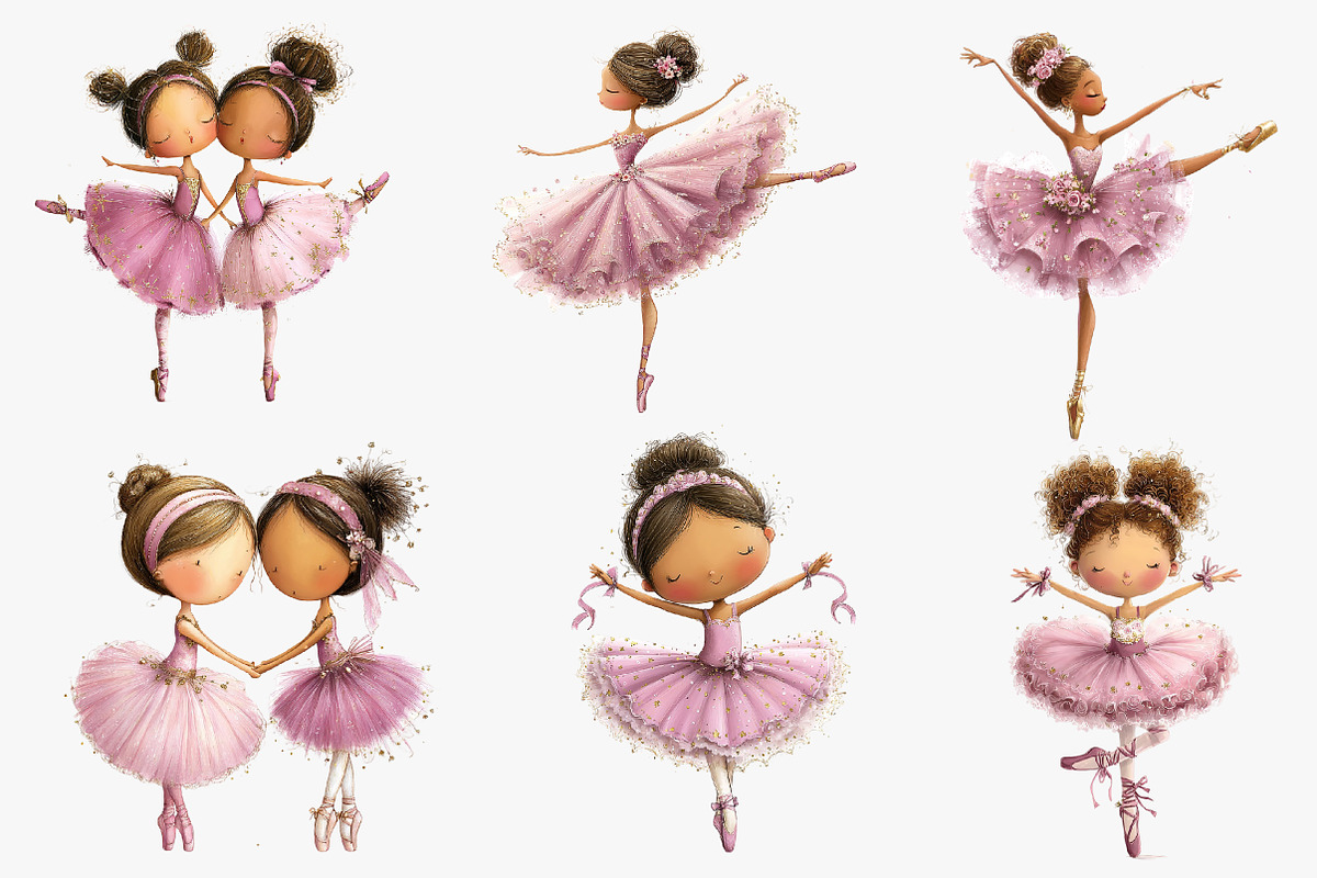 Little Ballerina Clipart, an Illustration by CreationArt (Photo 4 of 5)