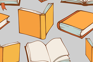 Books Seamless Pattern