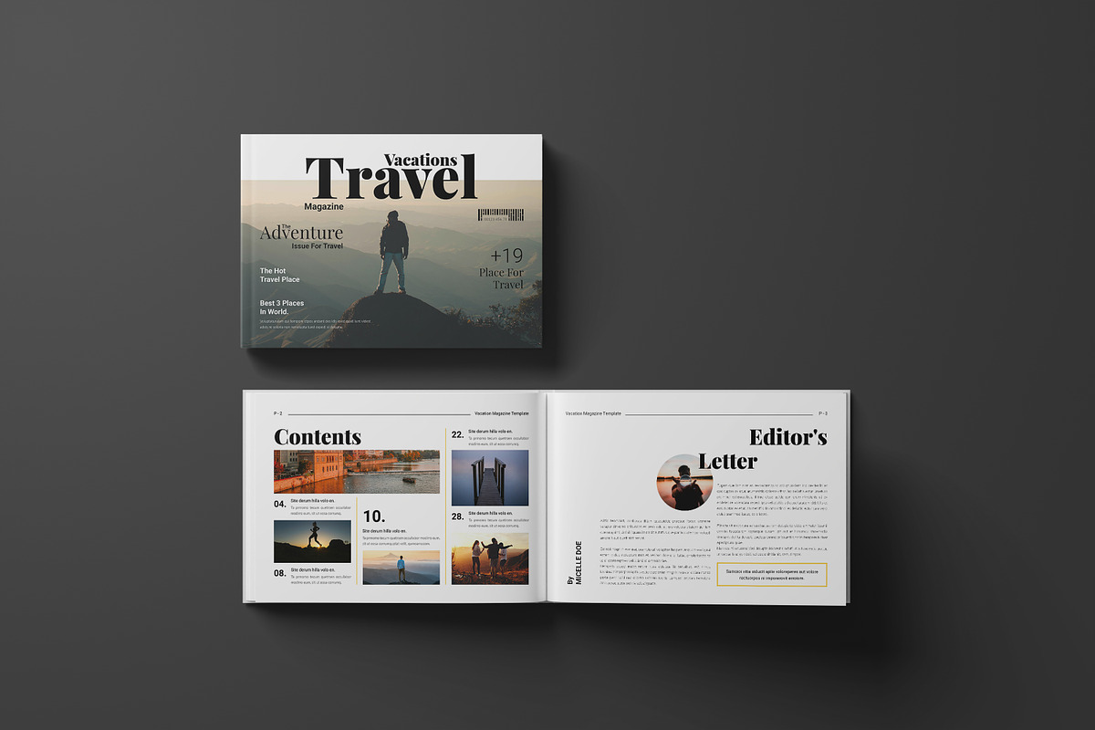 Travel & Vacation Magazine Landscape preview 5
