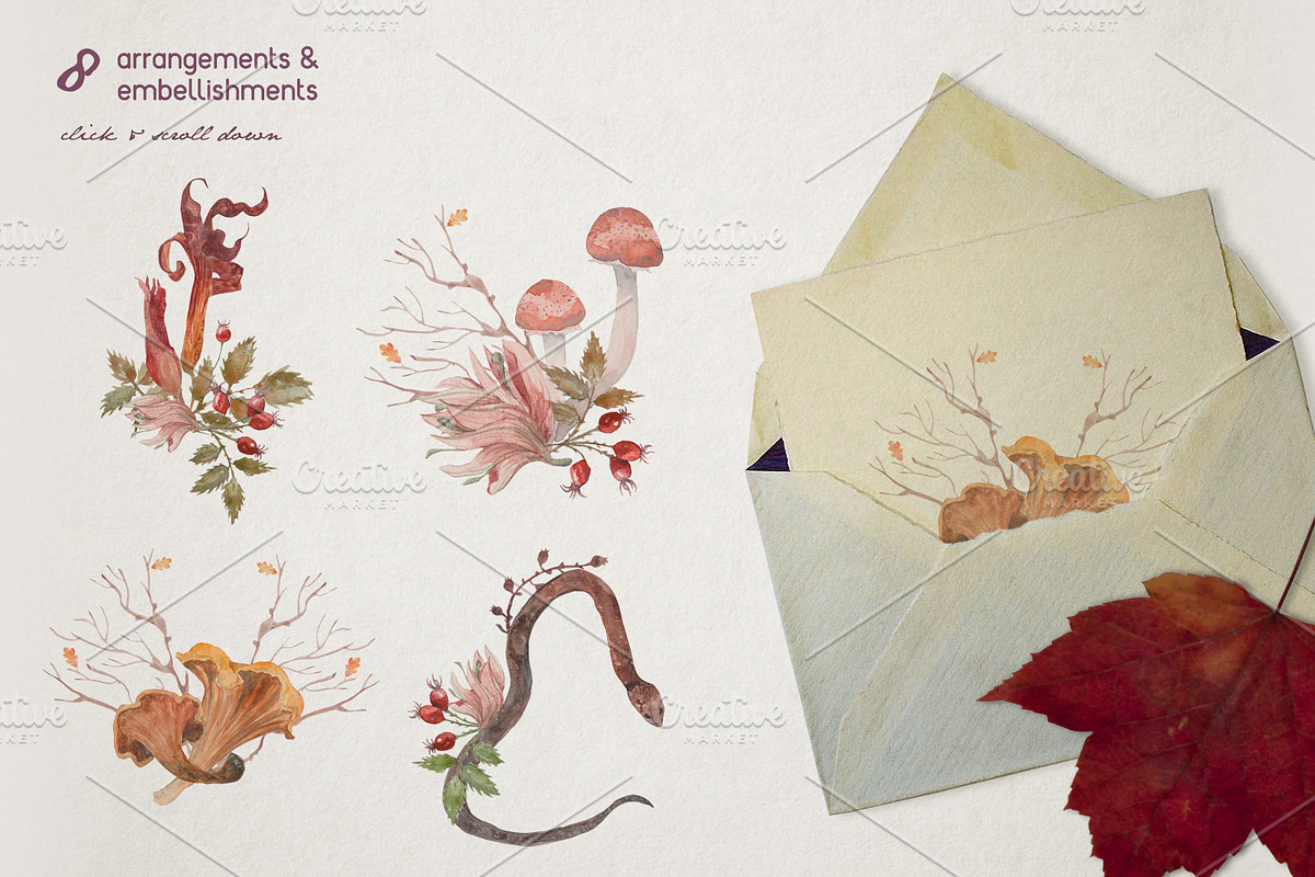 Watercolor Set | Autumn time, an Illustration by Elisa Ursa (Photo 2 of 7)