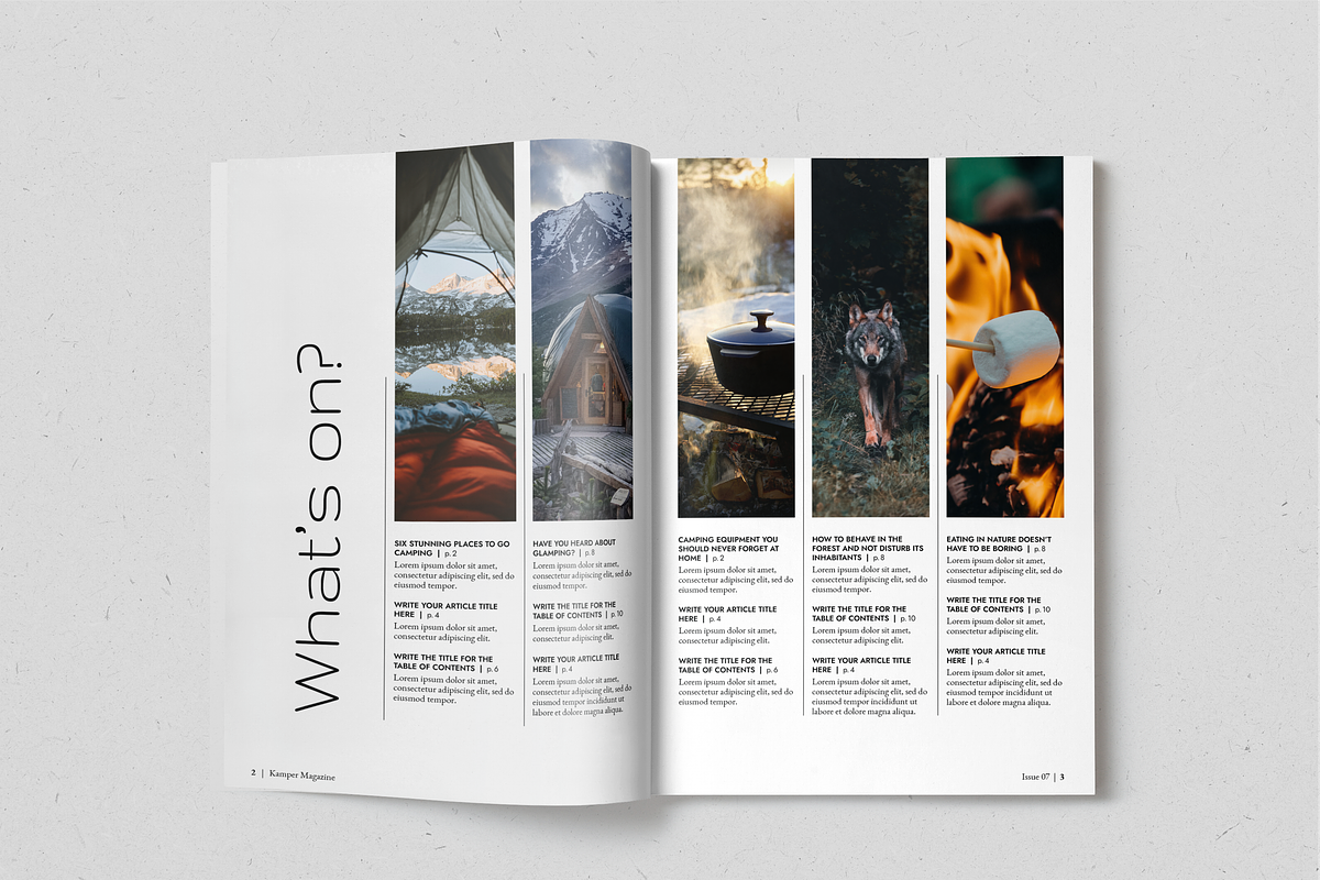 KAMPER - Travel Magazine, a Magazine Template by SonaGeciova (Photo 4 of 17)