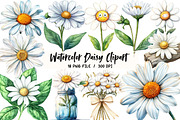 Watercolor Daisy Clipart, an Illustration by Libby Wishes (Thumbnail 1 of 5)