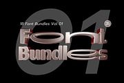 18 Font Bundles Vol 01, a Handwritten Font by FHFont (Thumbnail 1 of 3)