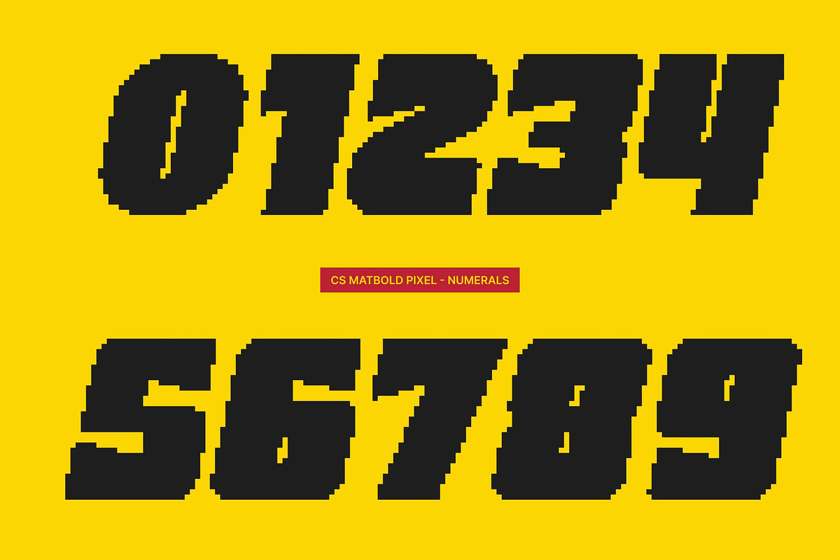 CS Matbold Pixel, a Sans Serif Font by Craft Supply Co. (Photo 3 of 8)
