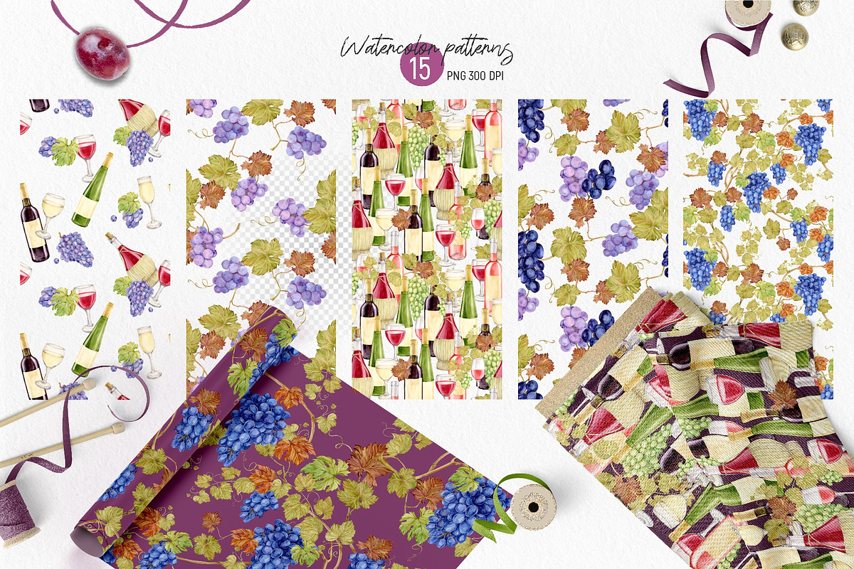 Craft WINE. Watercolor set, an Illustration by Tata Pilip (Photo 11 of 16)