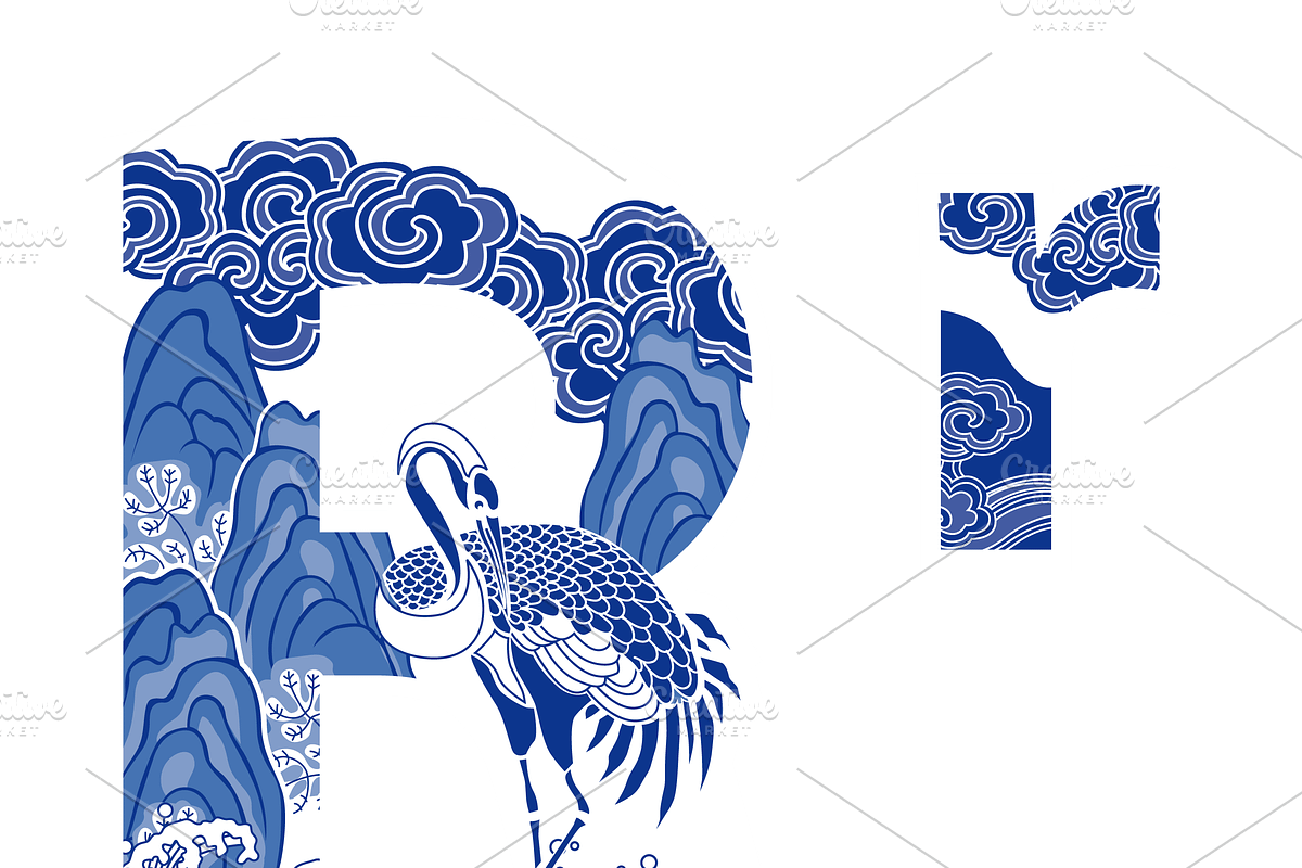 Letter A-Z Chinese style, a Symbol Font by PonDeArt (Photo 19 of 27)