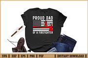 Proud Dad of a Firefighter SVG File, an Illustration by Handy Arts Studio (Thumbnail 2 of 3)