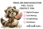 Summer Watermelon Animal PNG Clipart, an Illustration by OK Design (Thumbnail 6 of 6)