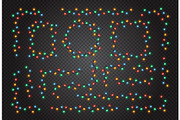 Colourful Christmas string lights, a Decorative Illustration by Yayasya (Thumbnail 1 of 3)