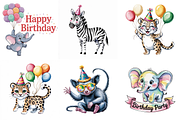 happy birthday animal sublimation, an Illustration by Milano Creative (Thumbnail 2 of 3)