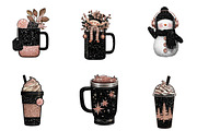 christmas stanly cup clipart, an Illustration by CreationArt (Thumbnail 3 of 6)