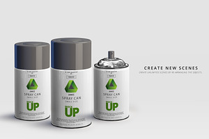 Spray Can Mockup - Small Size