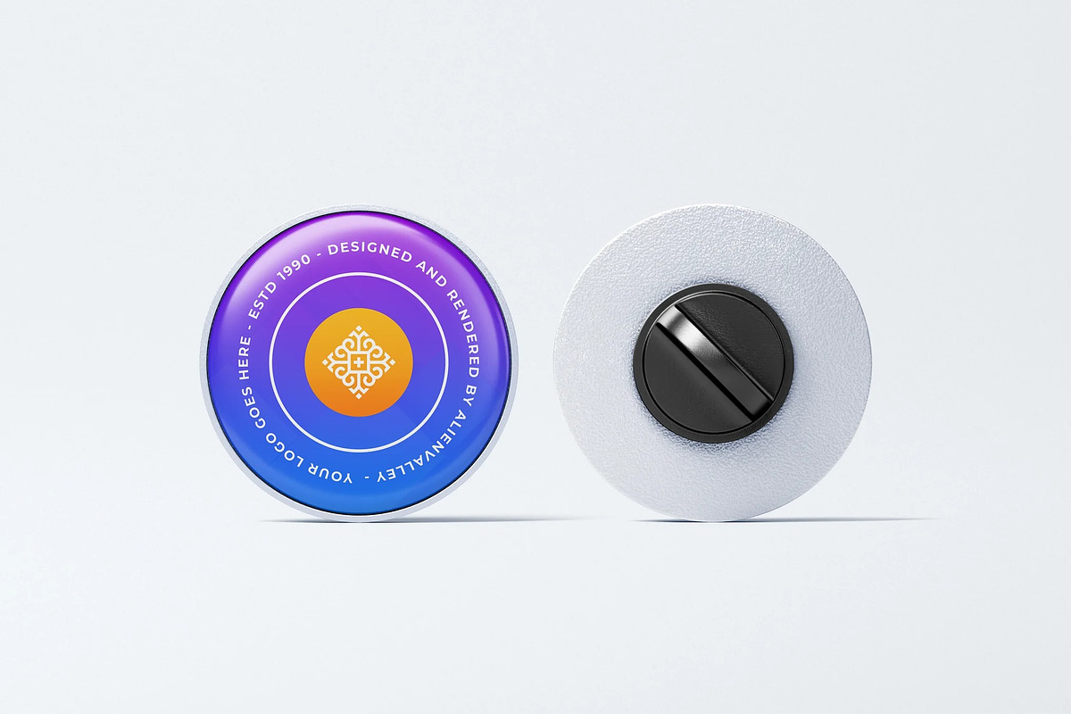 Pin Mockup, a Product Mockup by zpackcreative (Photo 2 of 2)