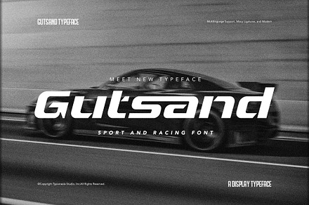 Gutsand - Sport and Racing Font, a Font by Typia Nesia