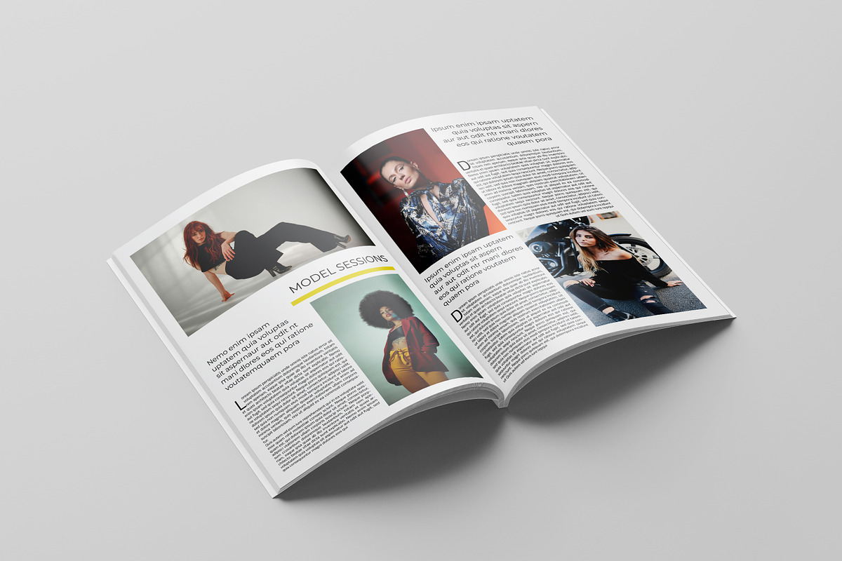 Minimal Fashion Magazine Template, a Magazine Template by retrographix (Photo 9 of 17)