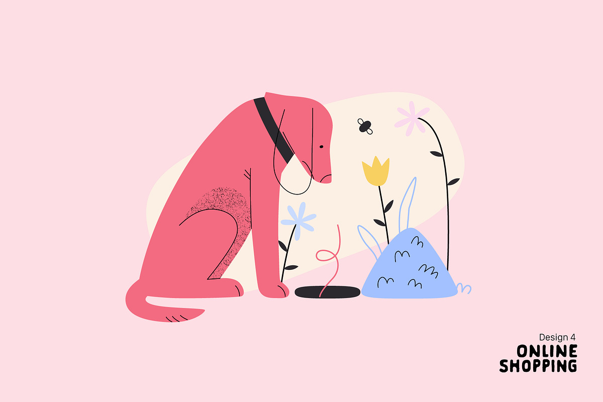 Online Shopping vector illustrations, a Templates & Theme by Grivina's shop (Photo 8 of 26)