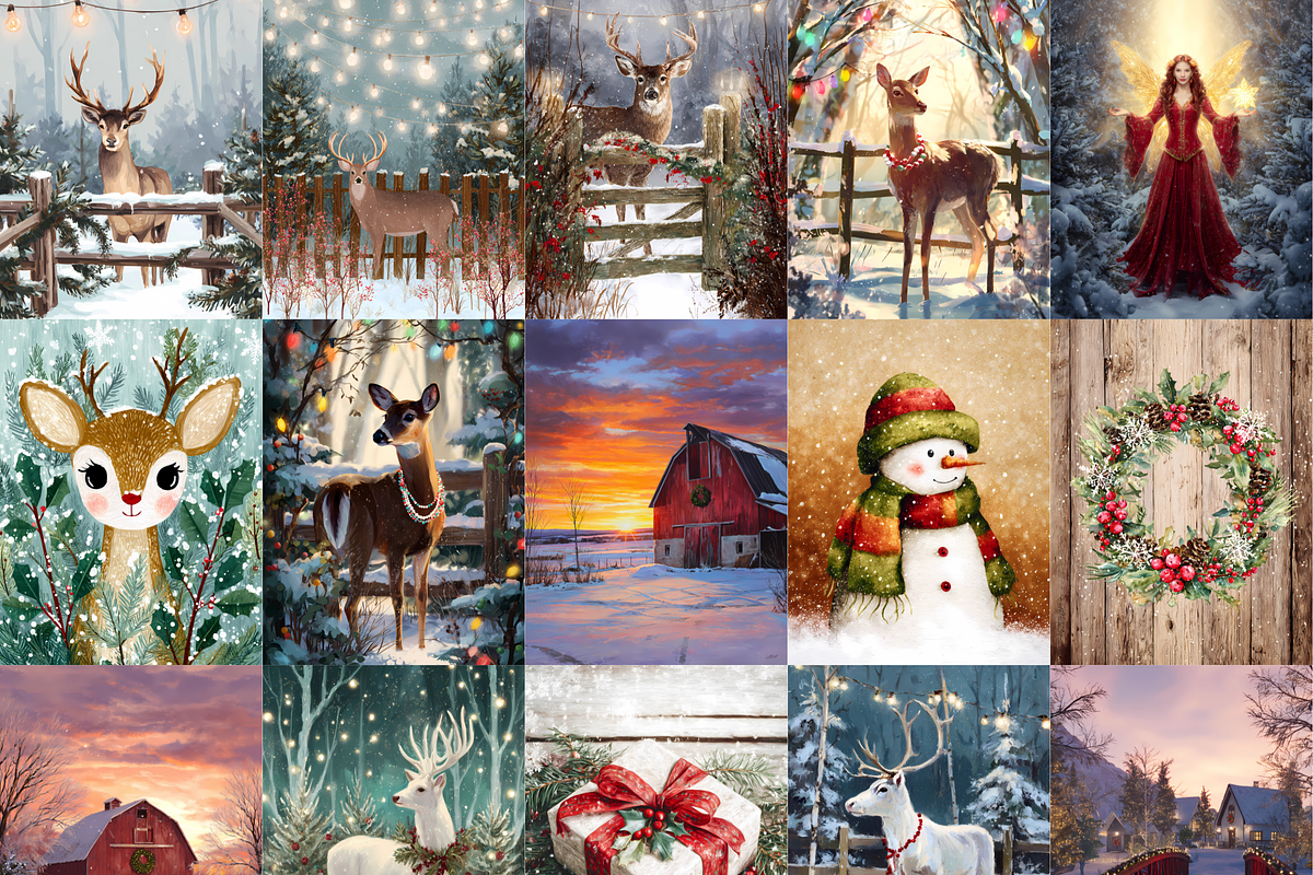 Cozy Winter Christmas Junk Journal, a Seasonal Illustration by LA Design (Photo 2 of 10)