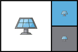 Solar Panel Flat Icon for Renewable, a Technology Illustration by quadrazo