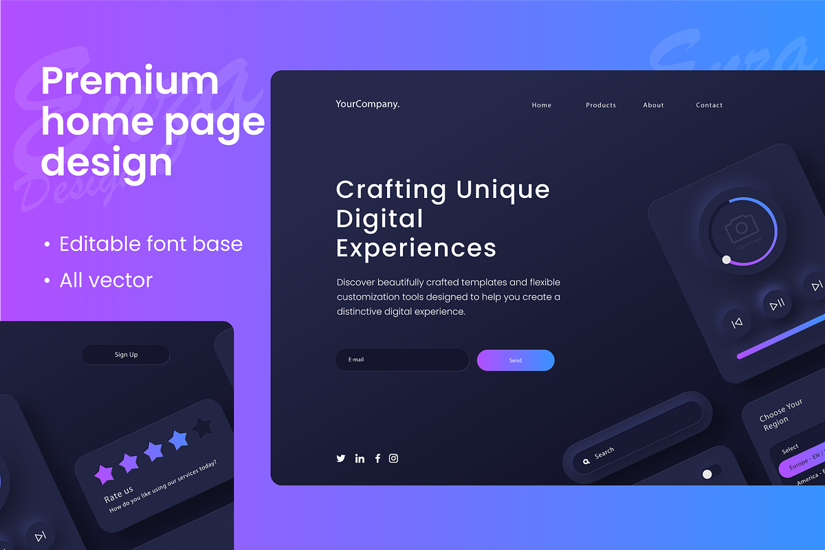 Premium Web site template, a Landing Page Template by The G! Design (Photo 1 of 2)