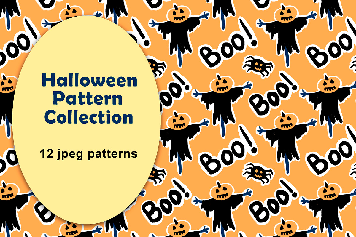 Cute Kawaii Halloween Patterns, a Pattern Graphic by Lagmar Design (Photo 1 of 6)