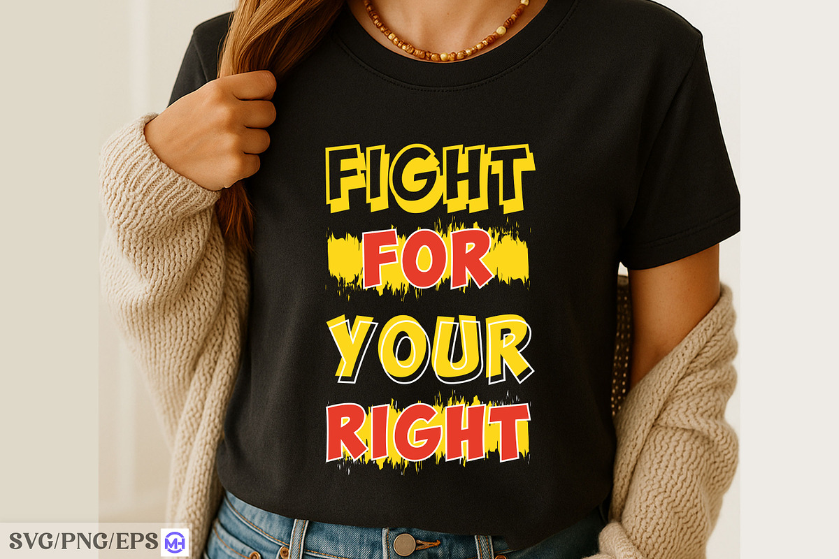 Fight For Your Right T-Shirt Design, a Seasonal Illustration by mh_arif (Photo 2 of 3)