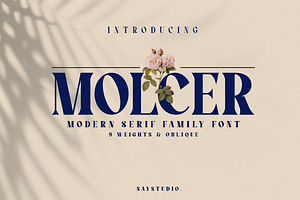 Molcer - Modern Serif Font, a Font by Say Studio