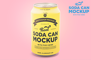 Soda can mockup with 5 awesome views, a Product Mockup by Itsmesimon (Thumbnail 3 of 11)