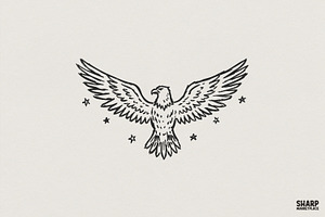 Eagle With Outstretched Wings PNG, an Illustration by SharpMarketplace