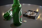 Beer, Cigarattes and Ashtray - PBR, a Food & Drink 3D Model by TFE Game Art (Thumbnail 6 of 10)