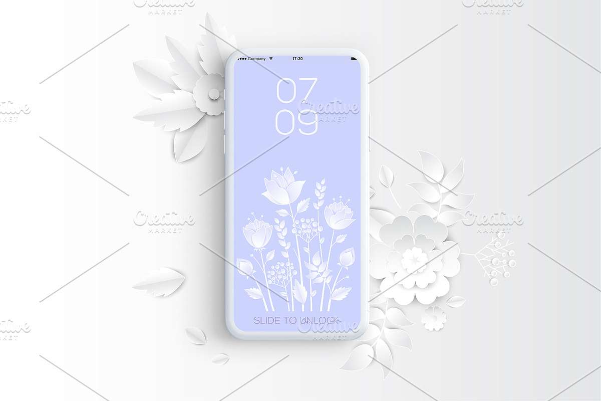 Paper Cut White Flowers Card Kit, a Templates & Theme by Boyko Pictures (Photo 13 of 16)