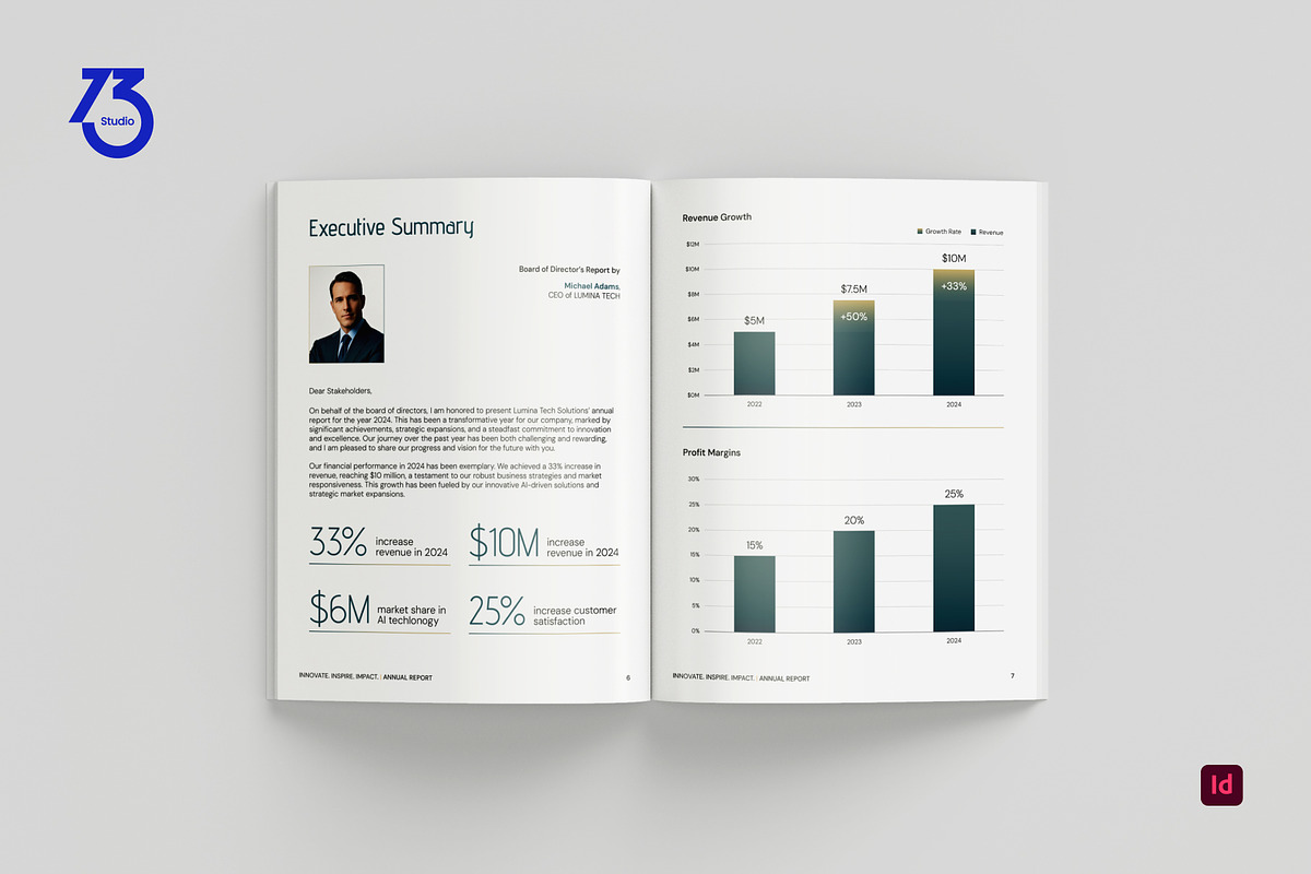 Annual Report Template Vol. 1, a Brochure Template by 730 Studio (Photo 4 of 5)