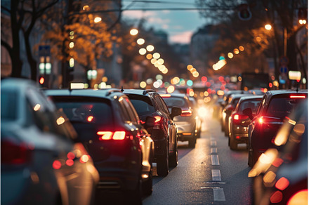 A street filled with lots of traffic, an Architecture Photo by tilialucida