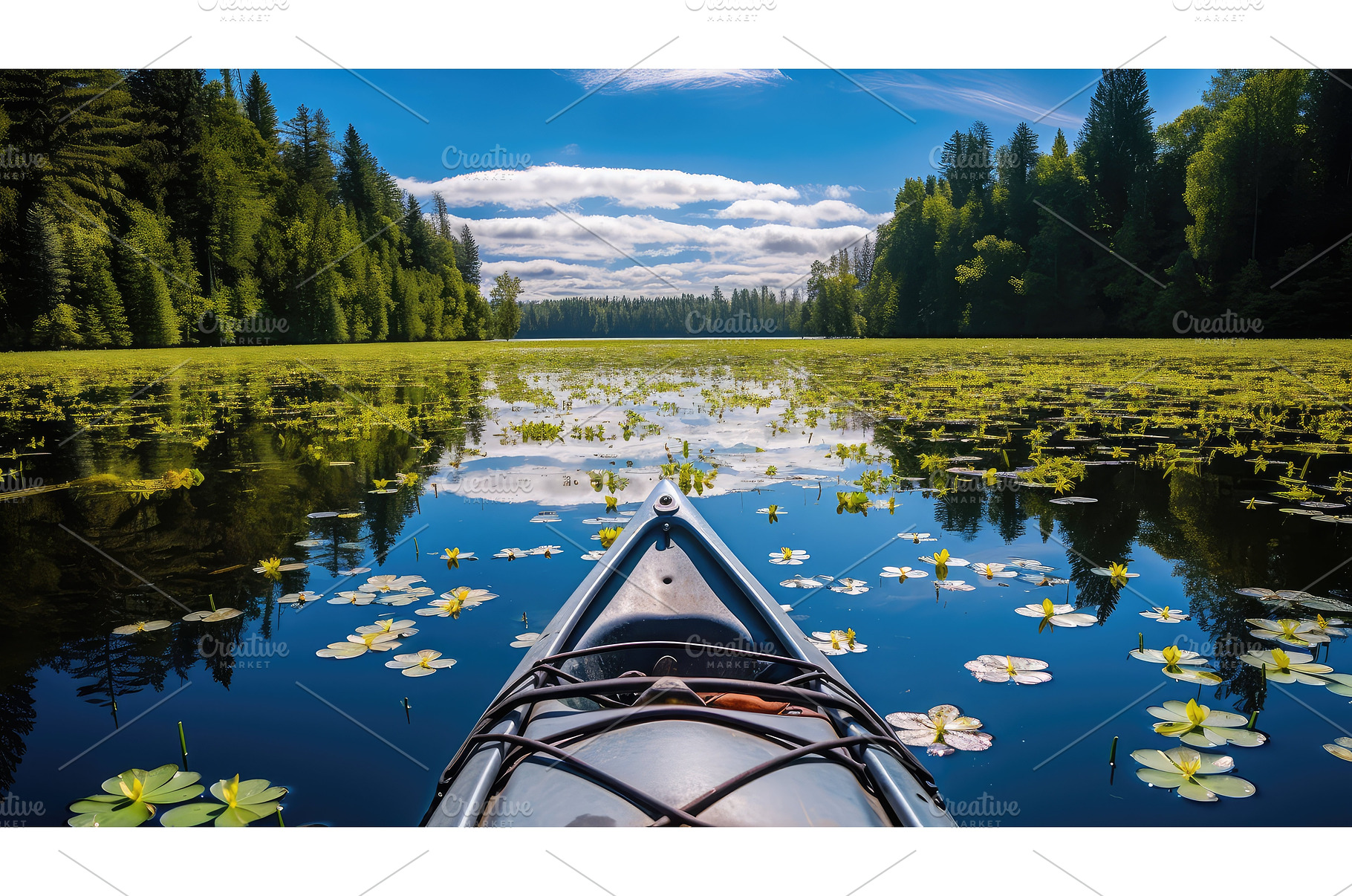 nature kayak lake ai generated, a Sports & Recreation Photo by pikepicture