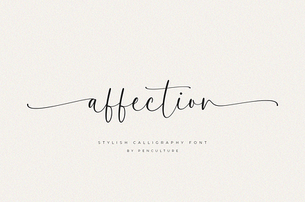 Affection Calligraphy Font, a Script Font by Pen Culture