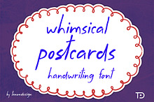 Whimsical Postcards handwritten font