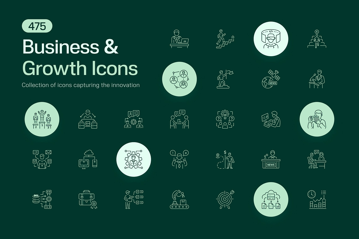 475 Business and Growth Icon, an Outline Icon by Prosymbols (Photo 1 of 13)