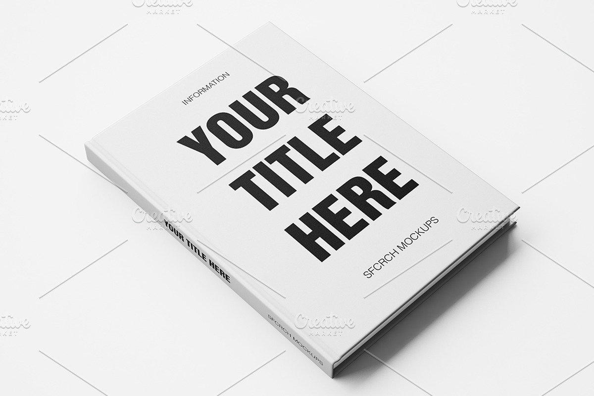 White blank book mockup, a Print Template by SFCRCH MOCKUPS (Photo 1 of 7)