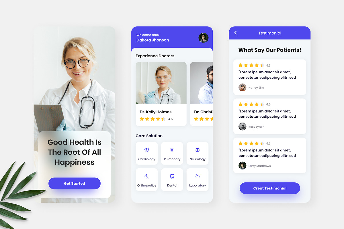 Salud - Health Care Solutions App, an UI Kit Template by Panen Creative (Photo 2 of 3)