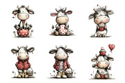 Whimsical easter cow clipart, an Illustration by SinaCreation (Thumbnail 4 of 11)