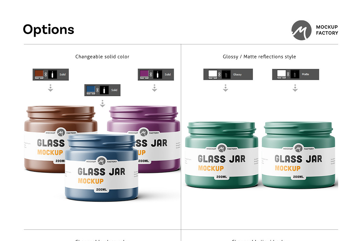 Glass Jar Mockup, a Packaging Mockup by Mockup Factory (Photo 3 of 3)